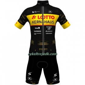 Cykeltøj + Cykelshorts 2022 Lotto-Kern Haus Gul Sort